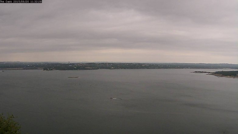 Lake Travis webcam, August 20, 2015 10:40 AM CT