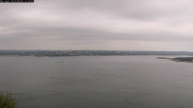 Lake Travis webcam, August 20, 2015 10:45 AM CT