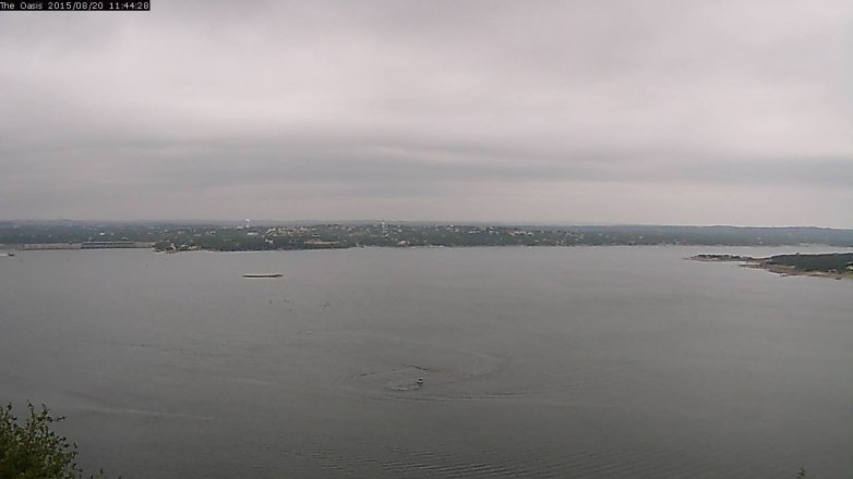Lake Travis webcam, August 20, 2015 10:50 AM CT