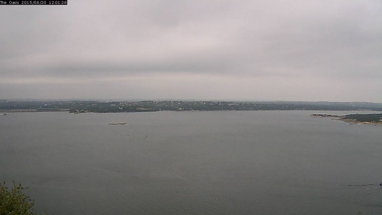 Lake Travis webcam, August 20, 2015 11:10 AM CT