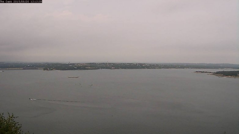 Lake Travis webcam, August 20, 2015 11:20 AM CT