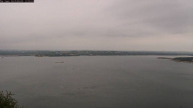Lake Travis webcam, August 20, 2015 11:25 AM CT