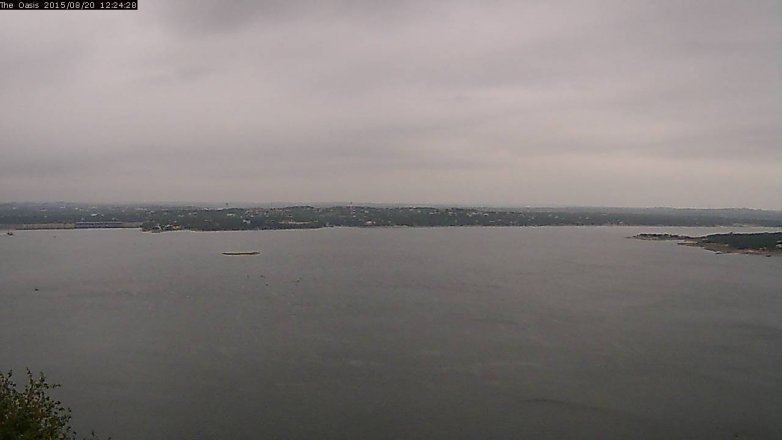 Lake Travis webcam, August 20, 2015 11:30 AM CT