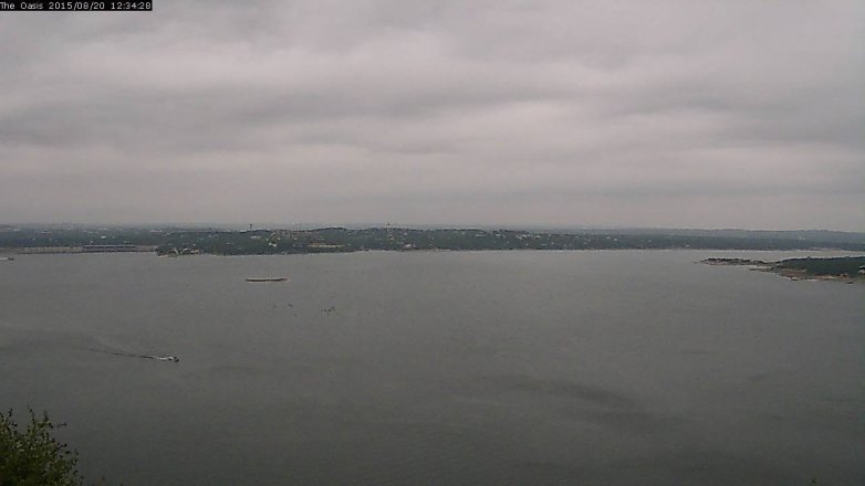 Lake Travis webcam, August 20, 2015 11:40 AM CT