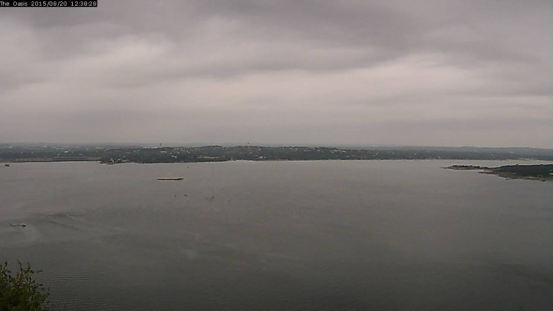 Lake Travis webcam, August 20, 2015 11:45 AM CT