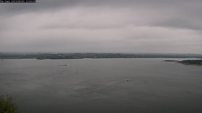 Lake Travis webcam, August 20, 2015 11:50 AM CT