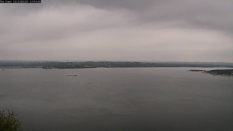 Lake Travis webcam, August 20, 2015 12:00 PM CT