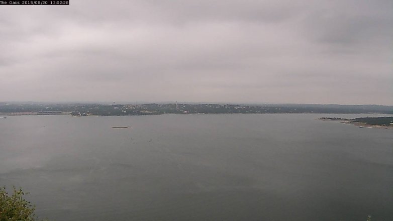 Lake Travis webcam, August 20, 2015 12:10 PM CT
