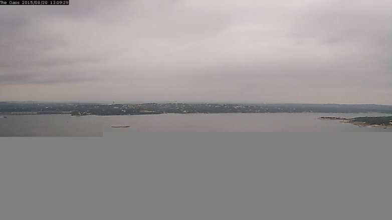 Lake Travis webcam, August 20, 2015 12:15 PM CT