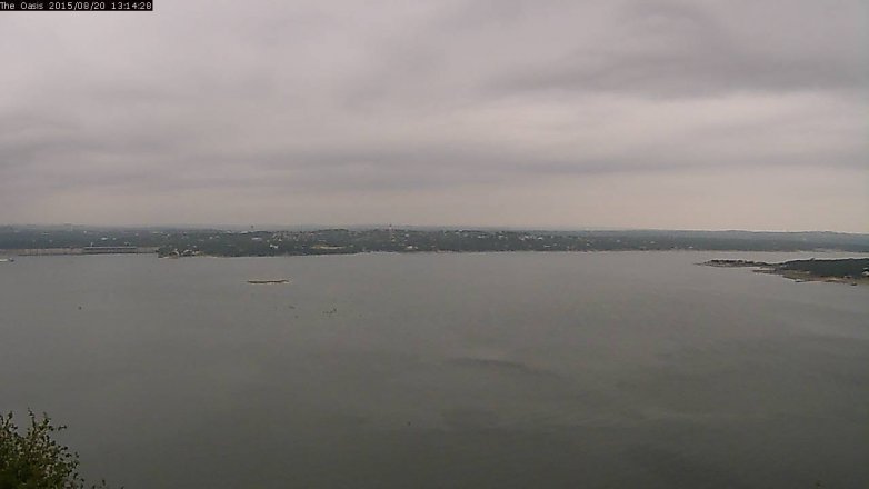 Lake Travis webcam, August 20, 2015 12:20 PM CT