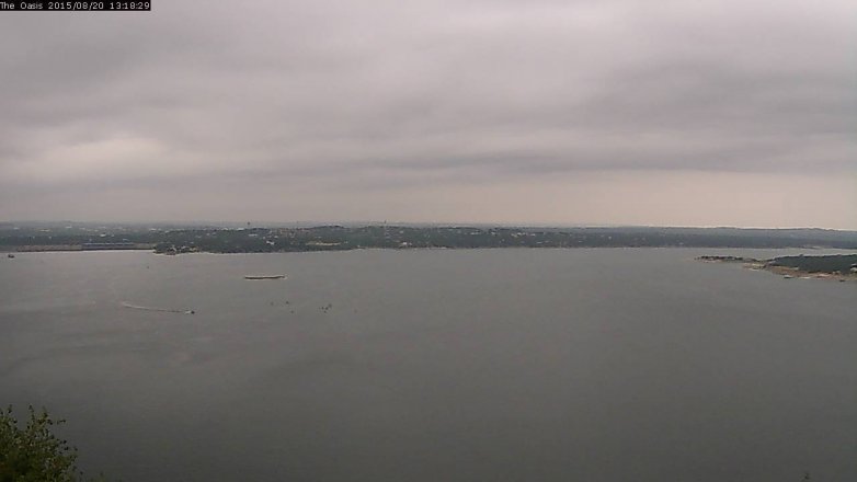 Lake Travis webcam, August 20, 2015 12:25 PM CT
