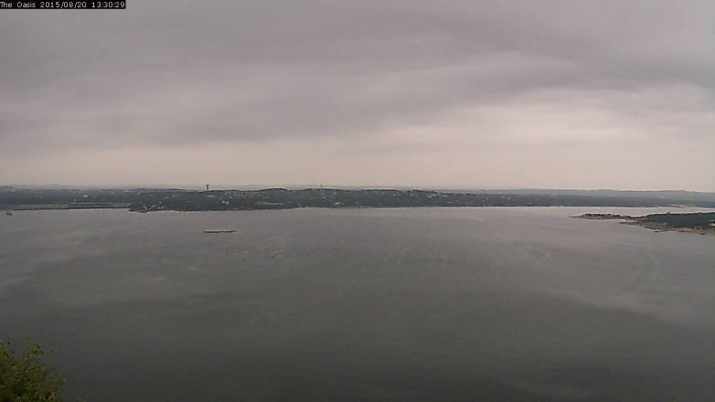 Lake Travis webcam, August 20, 2015 12:35 PM CT