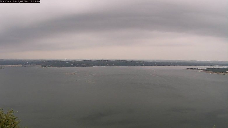 Lake Travis webcam, August 20, 2015 12:45 PM CT