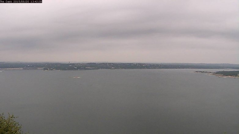 Lake Travis webcam, August 20, 2015 12:50 PM CT
