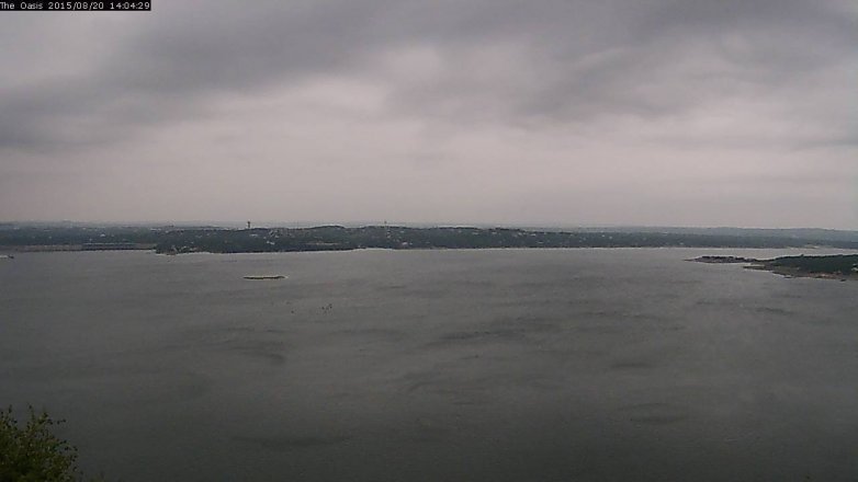 Lake Travis webcam, August 20, 2015 1:10 PM CT