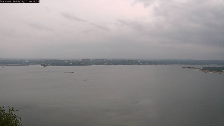 Lake Travis webcam, August 20, 2015 1:35 PM CT