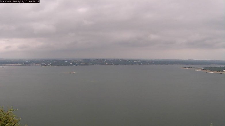 Lake Travis webcam, August 20, 2015 2:05 PM CT