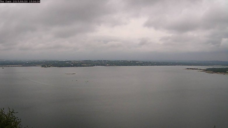 Lake Travis webcam, August 20, 2015 2:15 PM CT