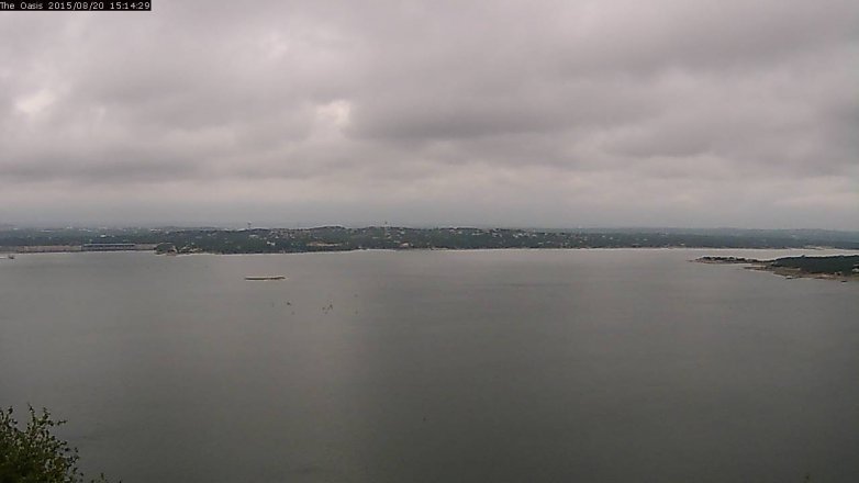 Lake Travis webcam, August 20, 2015 2:20 PM CT