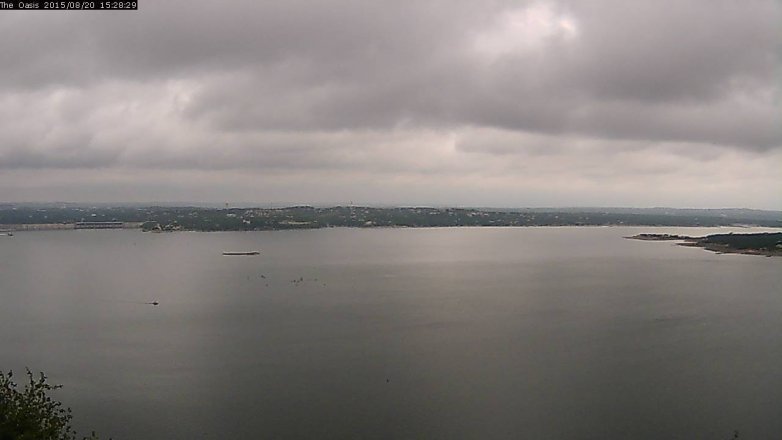 Lake Travis webcam, August 20, 2015 2:35 PM CT