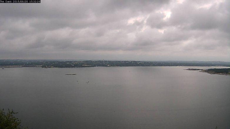 Lake Travis webcam, August 20, 2015 2:40 PM CT