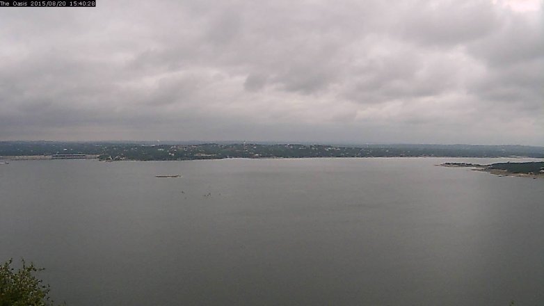 Lake Travis webcam, August 20, 2015 2:45 PM CT