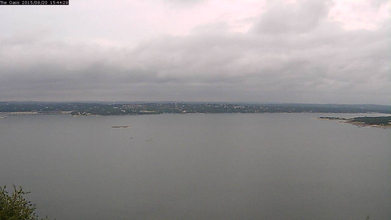 Lake Travis webcam, August 20, 2015 2:50 PM CT