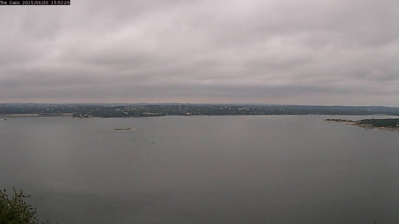 Lake Travis webcam, August 20, 2015 3:00 PM CT