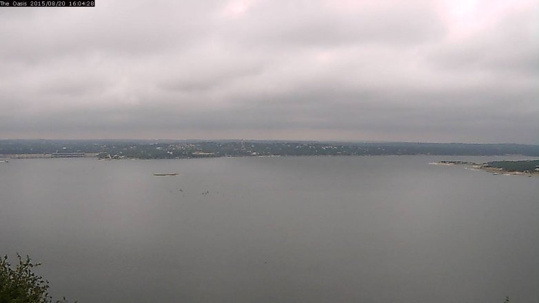 Lake Travis webcam, August 20, 2015 3:10 PM CT
