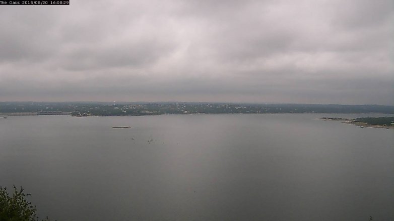 Lake Travis webcam, August 20, 2015 3:15 PM CT