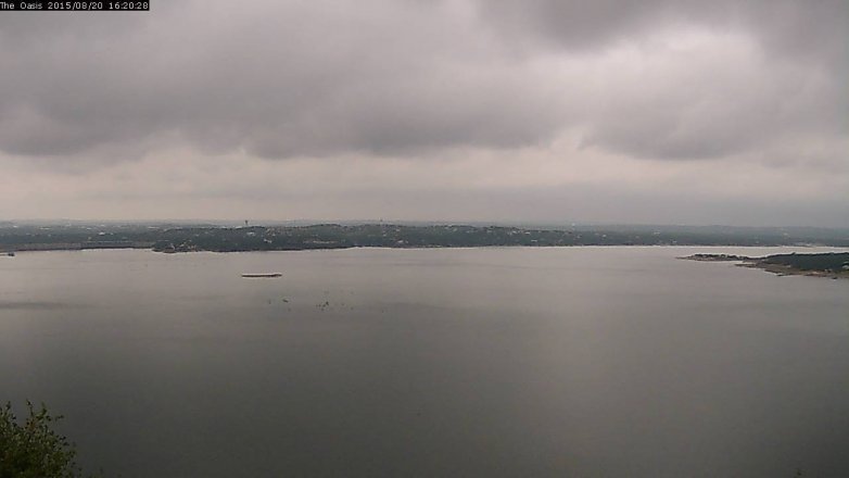 Lake Travis webcam, August 20, 2015 3:25 PM CT
