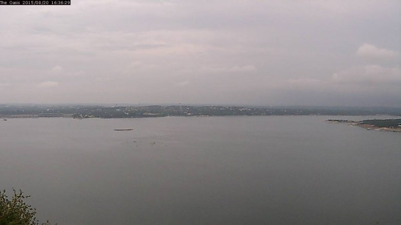 Lake Travis webcam, August 20, 2015 3:45 PM CT