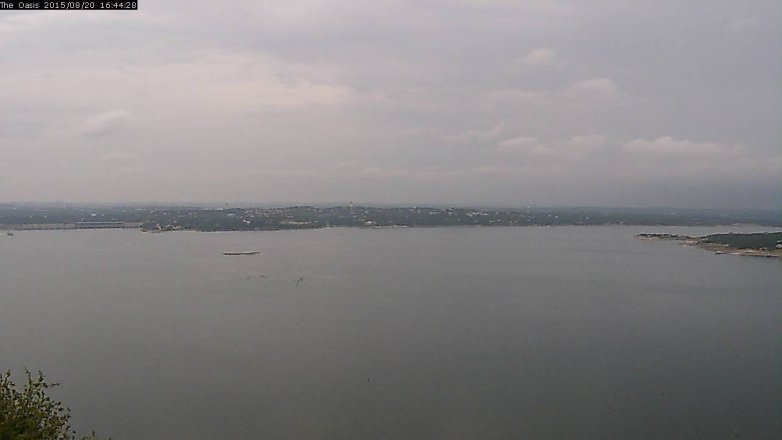 Lake Travis webcam, August 20, 2015 3:50 PM CT