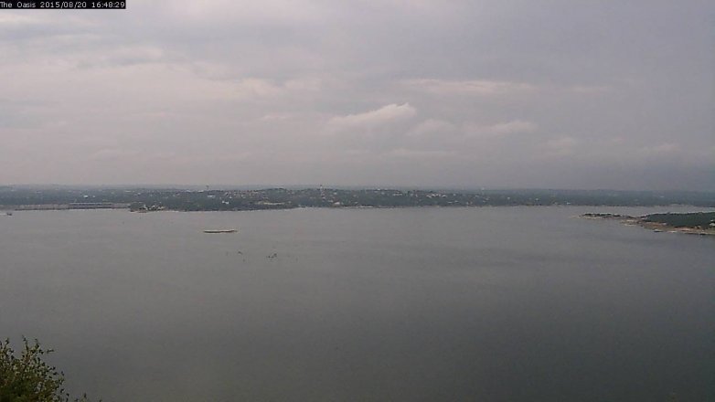 Lake Travis webcam, August 20, 2015 3:55 PM CT