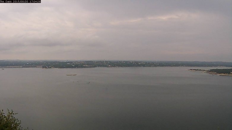 Lake Travis webcam, August 20, 2015 4:10 PM CT