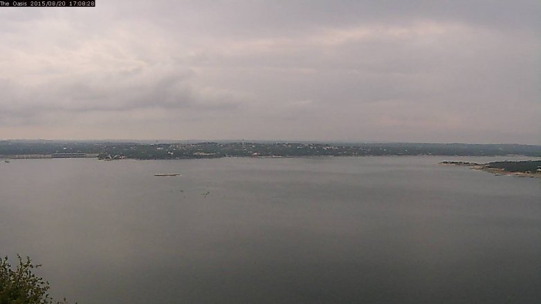 Lake Travis webcam, August 20, 2015 4:15 PM CT