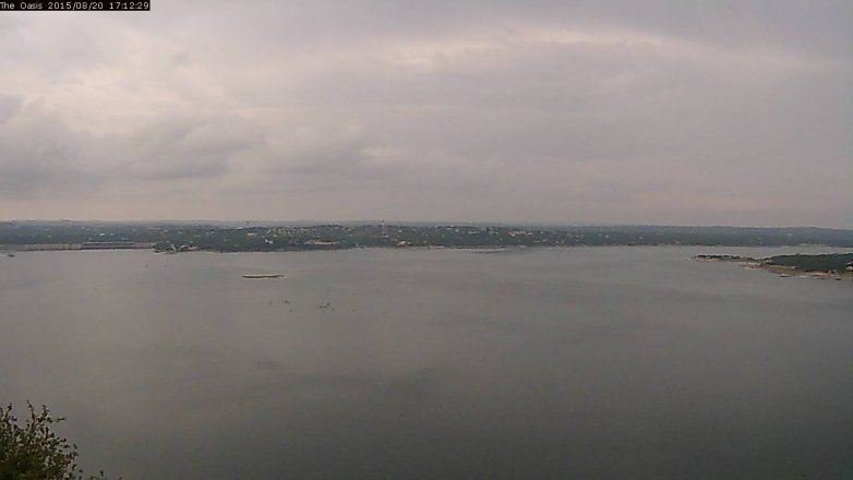 Lake Travis webcam, August 20, 2015 4:20 PM CT