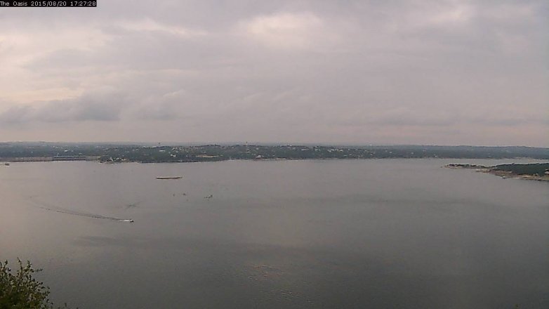 Lake Travis webcam, August 20, 2015 4:35 PM CT