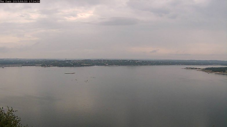 Lake Travis webcam, August 20, 2015 4:40 PM CT