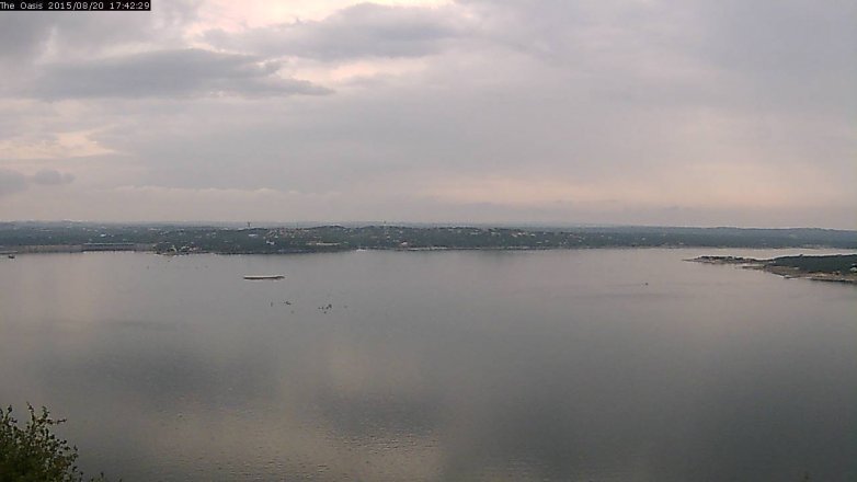 Lake Travis webcam, August 20, 2015 4:50 PM CT