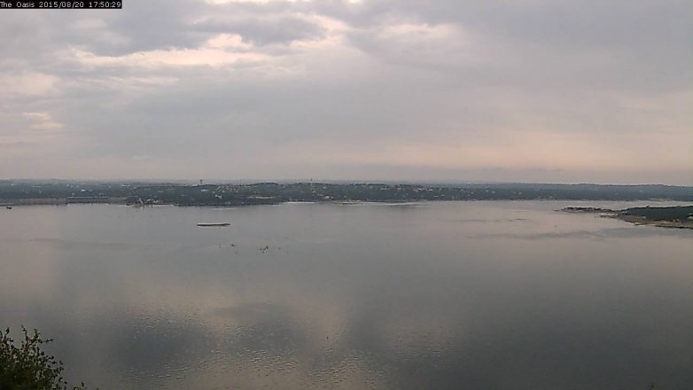 Lake Travis webcam, August 20, 2015 5:00 PM CT