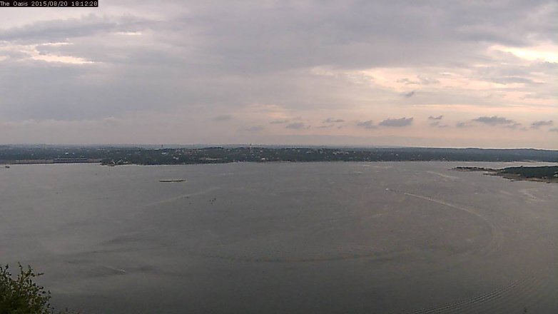 Lake Travis webcam, August 20, 2015 5:20 PM CT