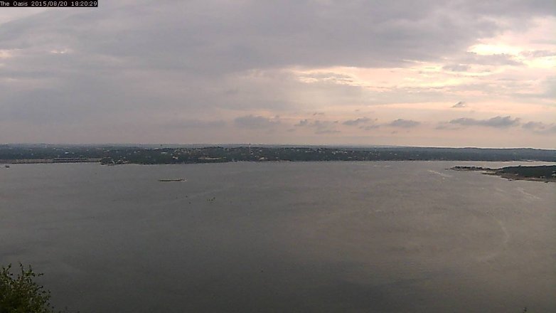 Lake Travis webcam, August 20, 2015 5:25 PM CT