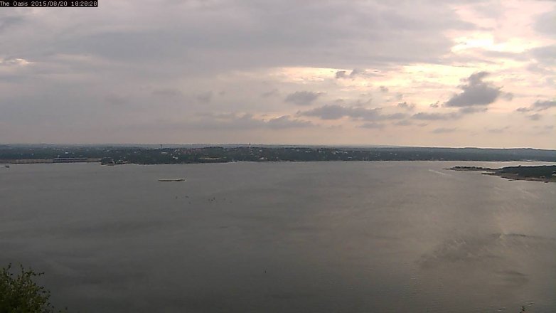 Lake Travis webcam, August 20, 2015 5:35 PM CT