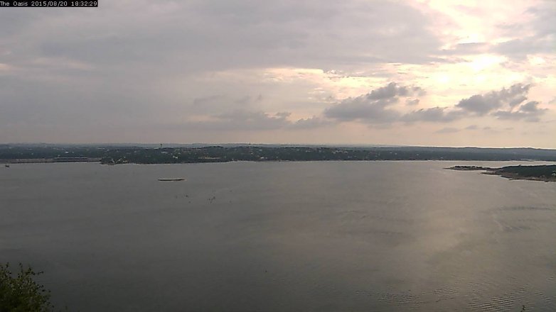 Lake Travis webcam, August 20, 2015 5:40 PM CT