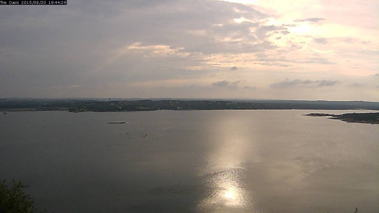 Lake Travis webcam, August 20, 2015 5:50 PM CT