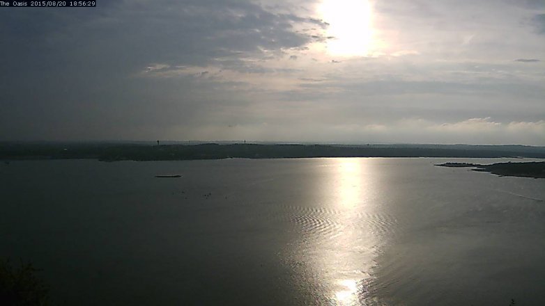 Lake Travis webcam, August 20, 2015 6:00 PM CT