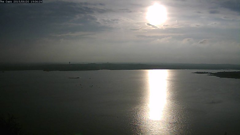 Lake Travis webcam, August 20, 2015 6:15 PM CT