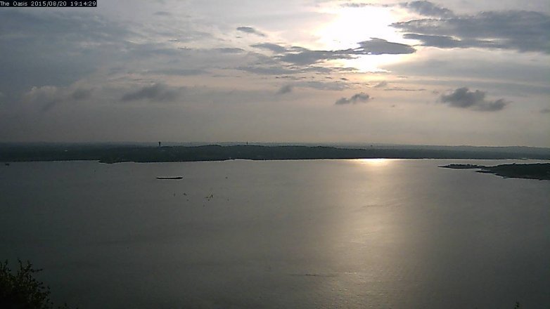 Lake Travis webcam, August 20, 2015 6:20 PM CT