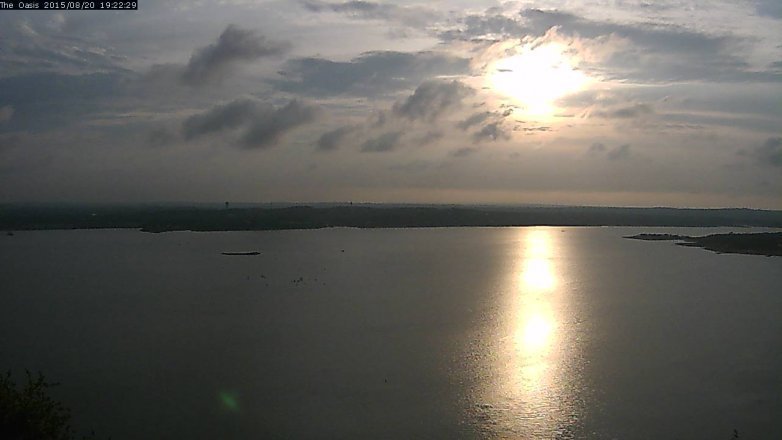 Lake Travis webcam, August 20, 2015 6:30 PM CT
